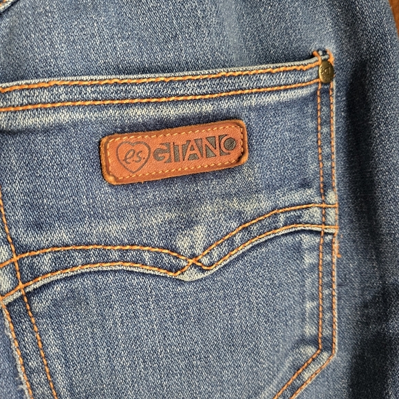 Vintage Gitano Women's Straight Leg Blue Jeans - Picture 5 of 9
